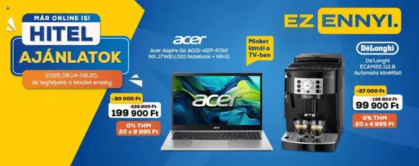 Euronics Akciós újság - amely érvényes a következő dátumtól: 14.08.2025