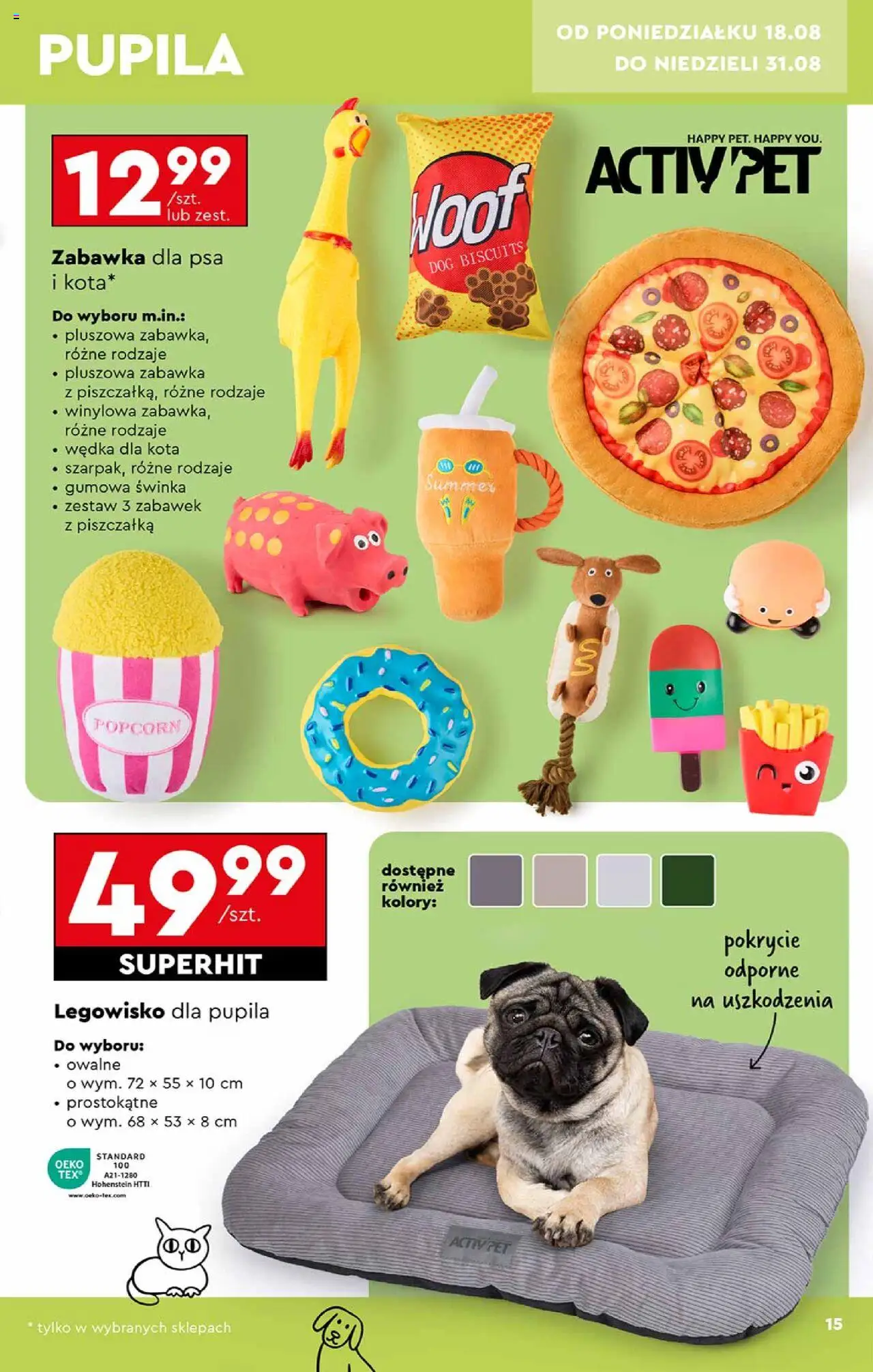 Biedronka gazetka - Hity i inspiracje od 18.08.2025 | Strona: 15 | Produkty: Zabawka dla psa, Popcorn