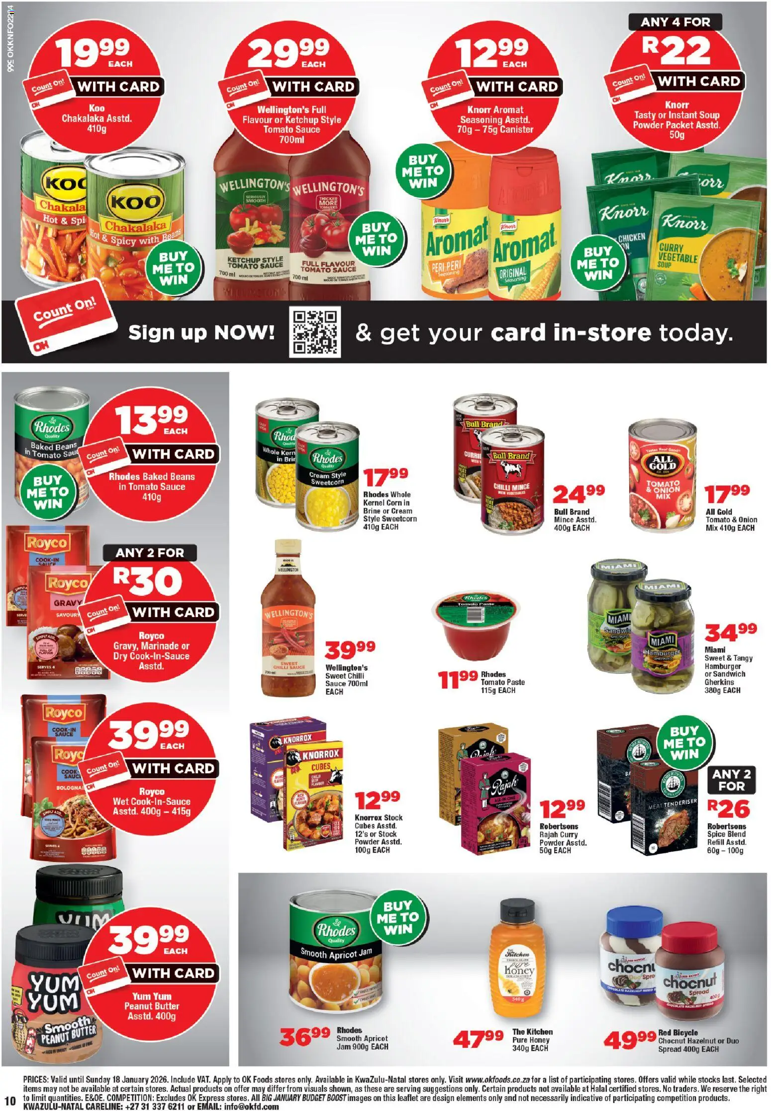 New OK Foods catalogue – valid from 05.01.2026 | Page: 10 | Products: Corn, Gravy, Aromat, Vegetables