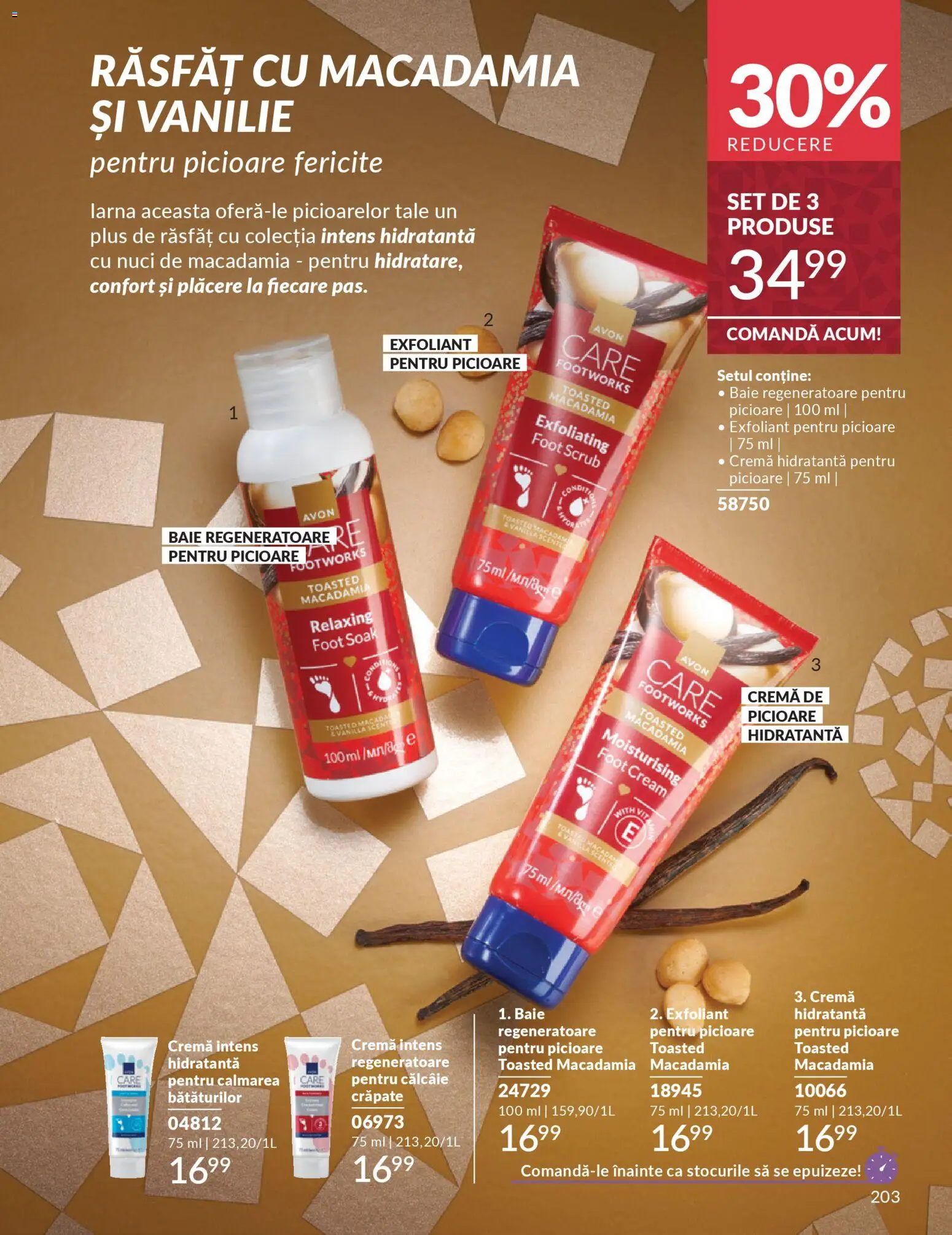 Noul catalog Avon – valabil de la 01.12.2025 | Pagină: 203 | Produse: Exfoliant, Scrub, Sac de couchage, Arapsaçı
