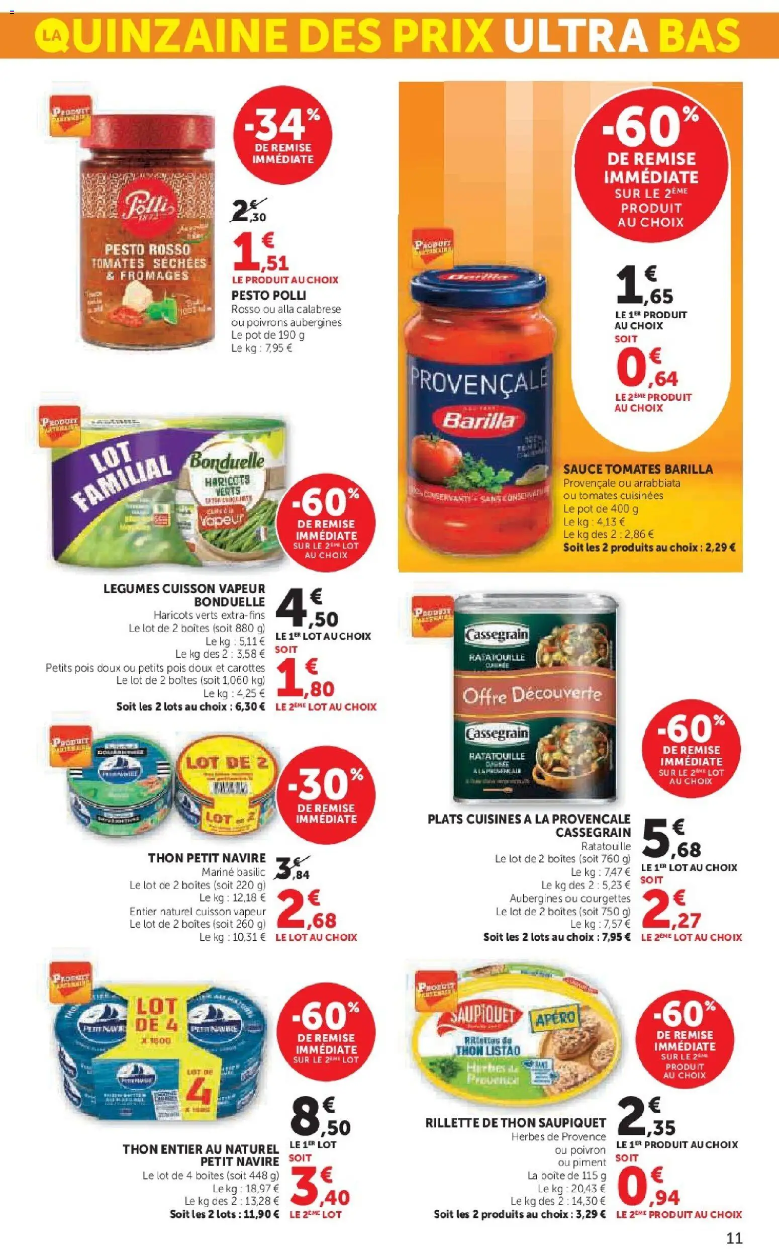 {H1} | Page: 11 | Produits: Poivron, Haricots verts, Pesto, Piment