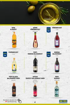 Metro - Olasz katalógus - amely érvényes a következő dátumtól: 02.11.2023 | Oldal: 27 | Termékek: Balzsamecet, Rizsecet, Almaecet, Fehérbor