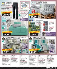 Norma - Bestellmagazin August 2025 - gültig ab dem 01.08.2025 | Seite: 19 | Produkte: Decke, Bettwäsche, Bettenset, Wasser