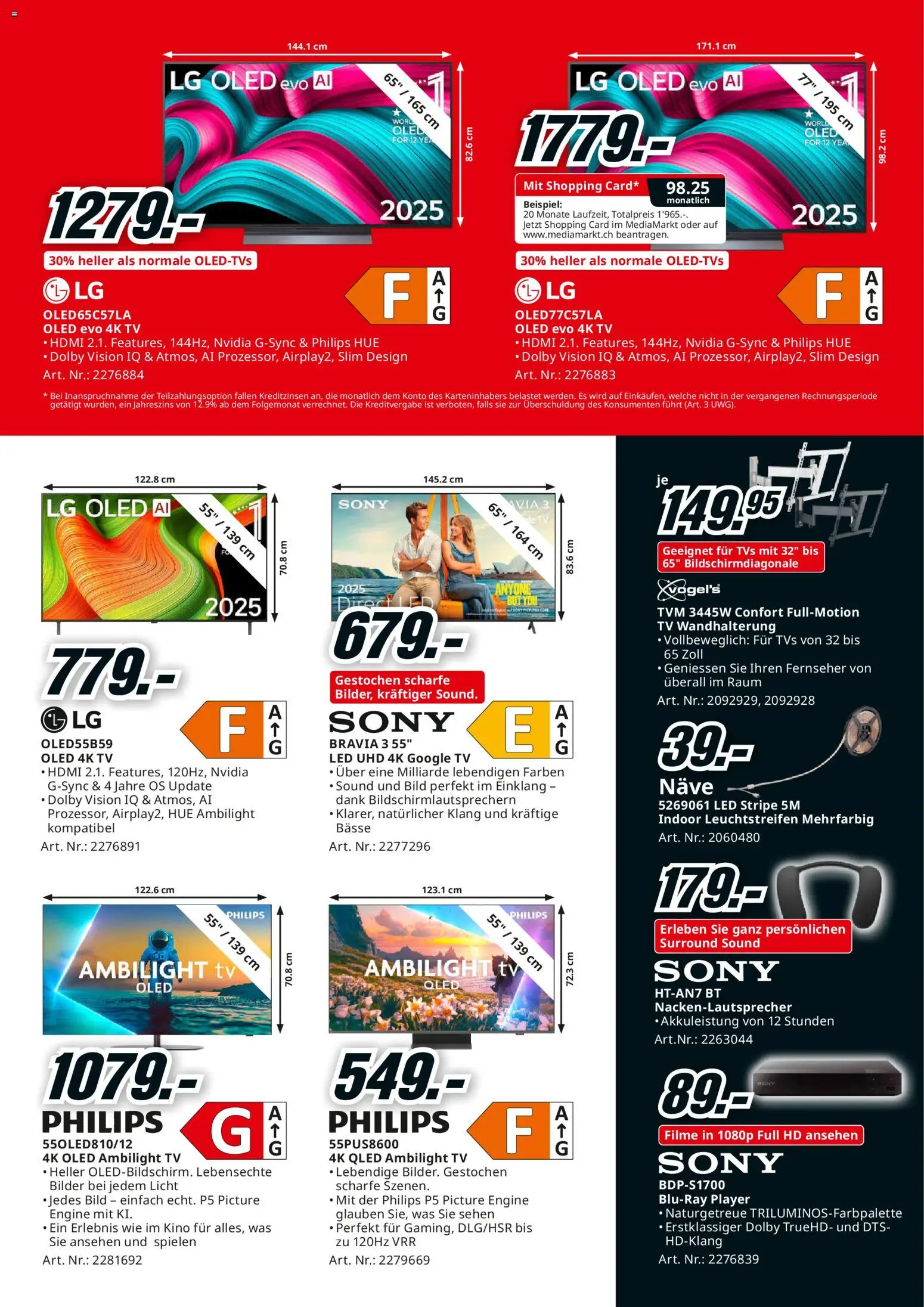 Media Markt Aktionen – gültig ab 07.12.2025 | Seite: 4 | Produkte: Fernseher, TV, Player, Sony