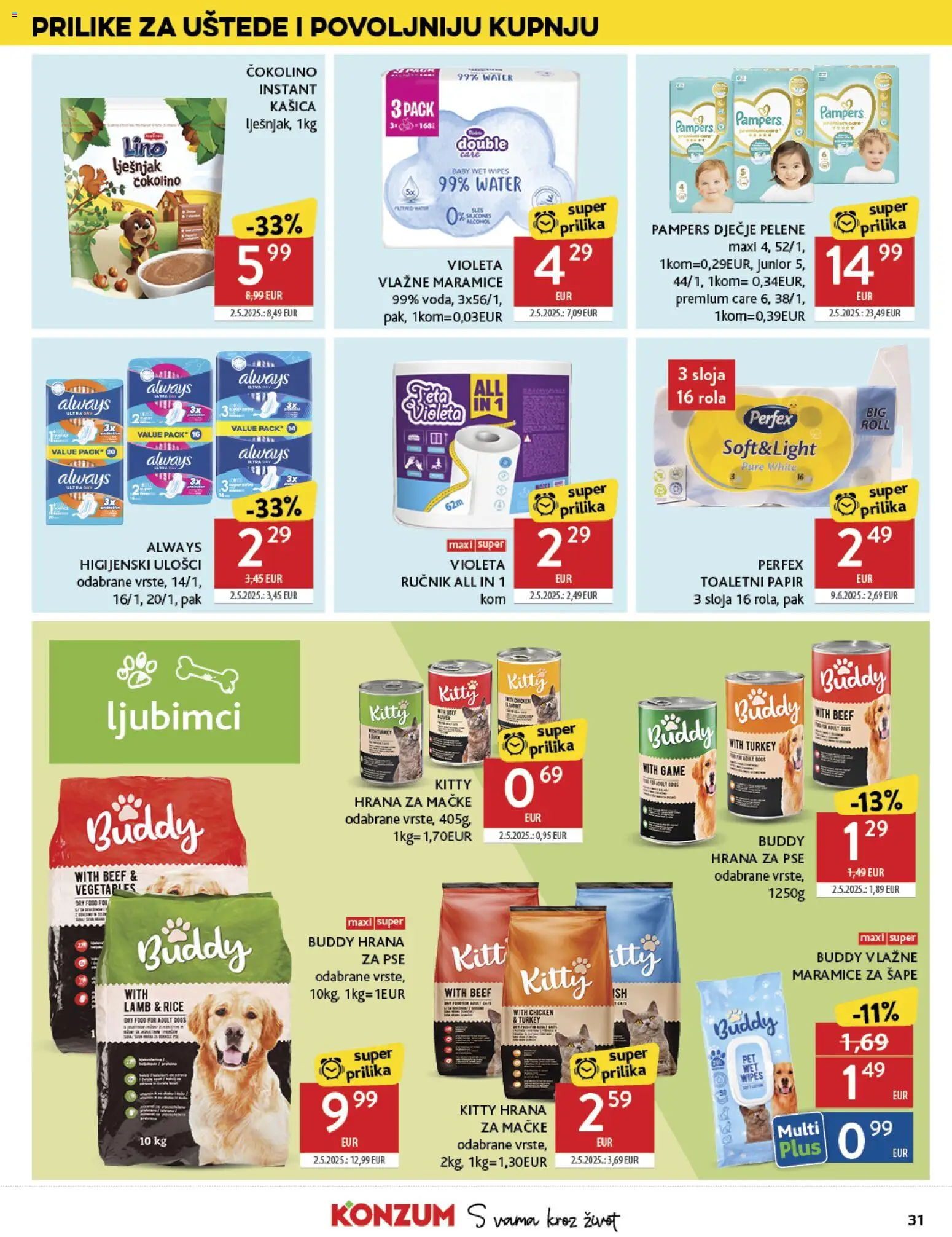Konzum HR akciós ujság - amely érvényes a következő dátumtól: 07.01.2026 | Oldal: 31 | Termékek: Pampers