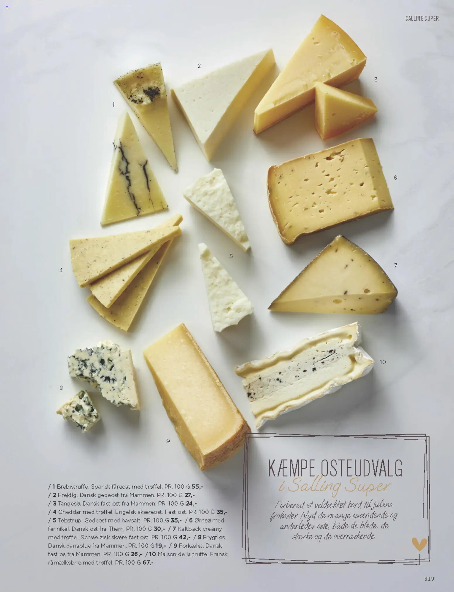Salling tilbudsavis – gyldig fra 01.11.2025 | Side: 319 | Produkter: Ost, Cheddar, Bord
