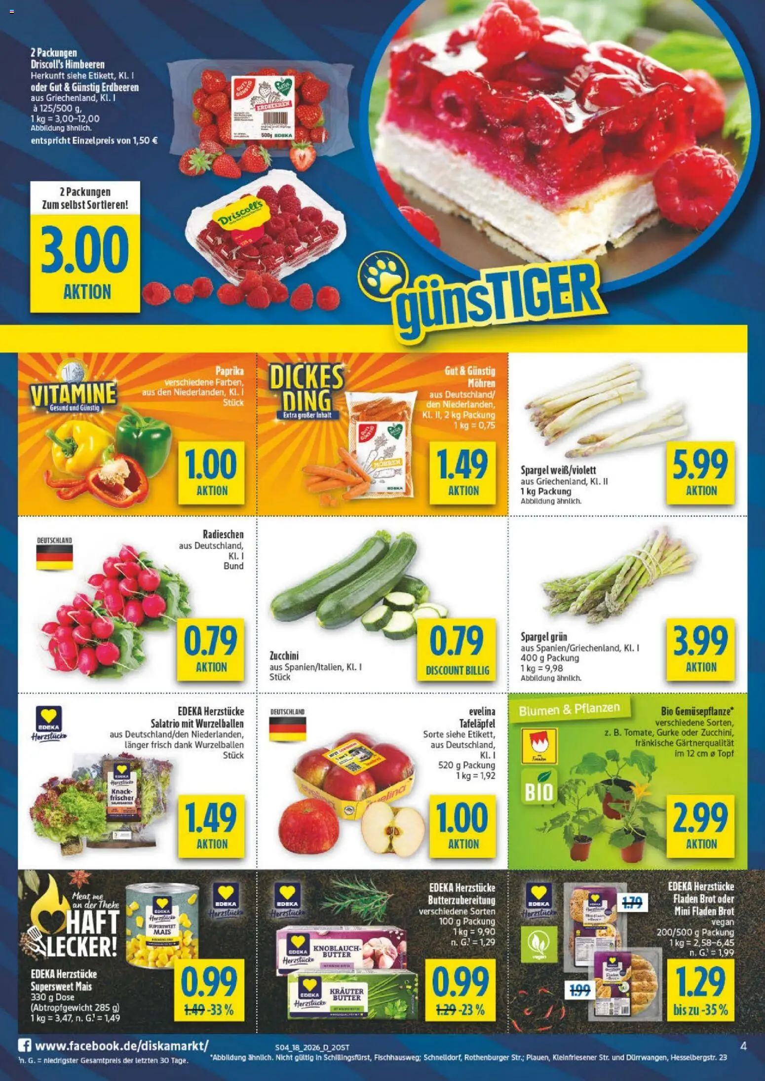 Diska - Diska Angebote Sachsen-Thüringen KW18 – gültig ab 27.04.2026 | Seite: 4 | Produkte: Theke, Mohren, Brot, Zucchini