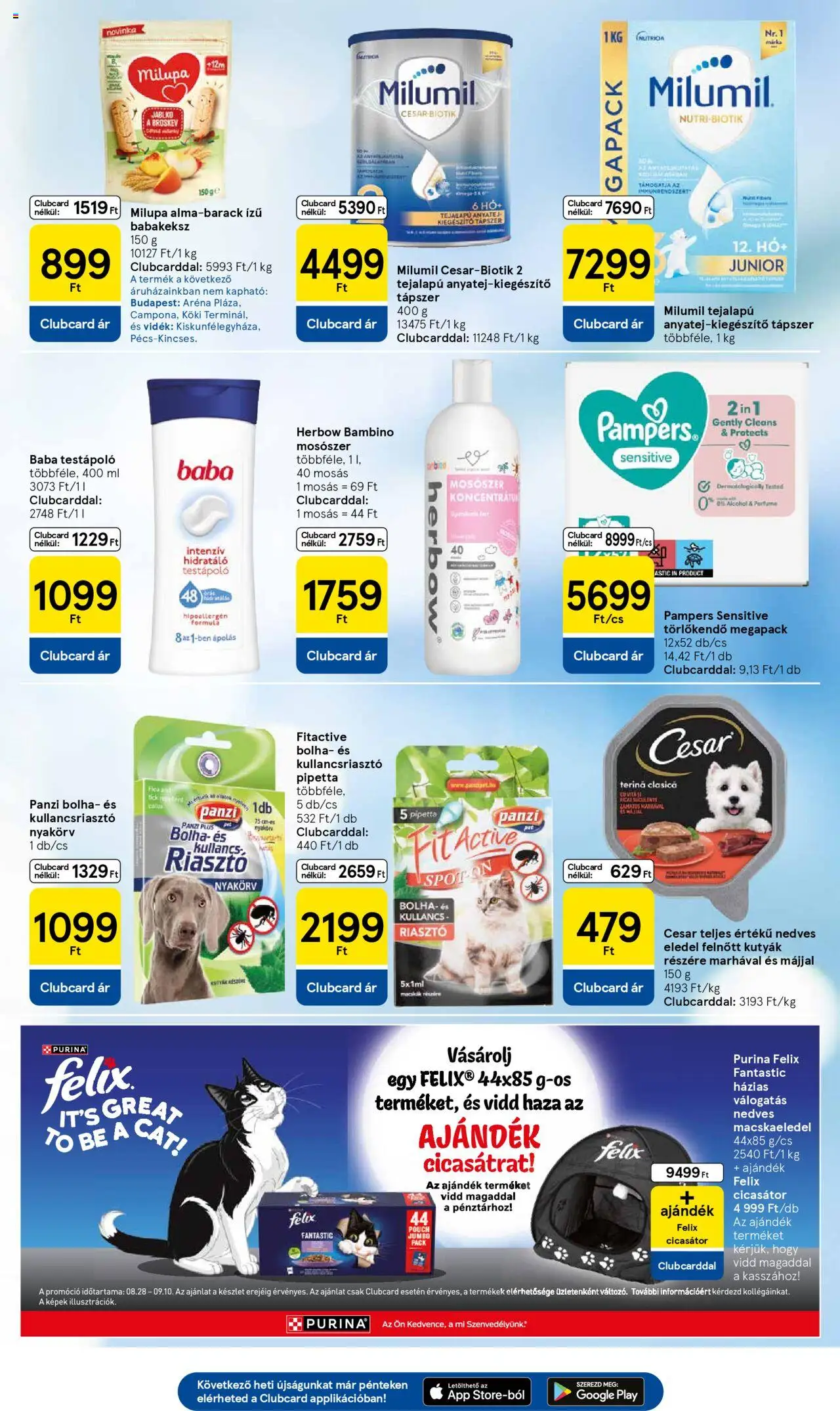 Tesco akciós ujság - amely érvényes a következő dátumtól: 28.08.2025 | Oldal: 29 | Termékek: Pampers, Kullancsriasztó, Riasztó, Mosószer