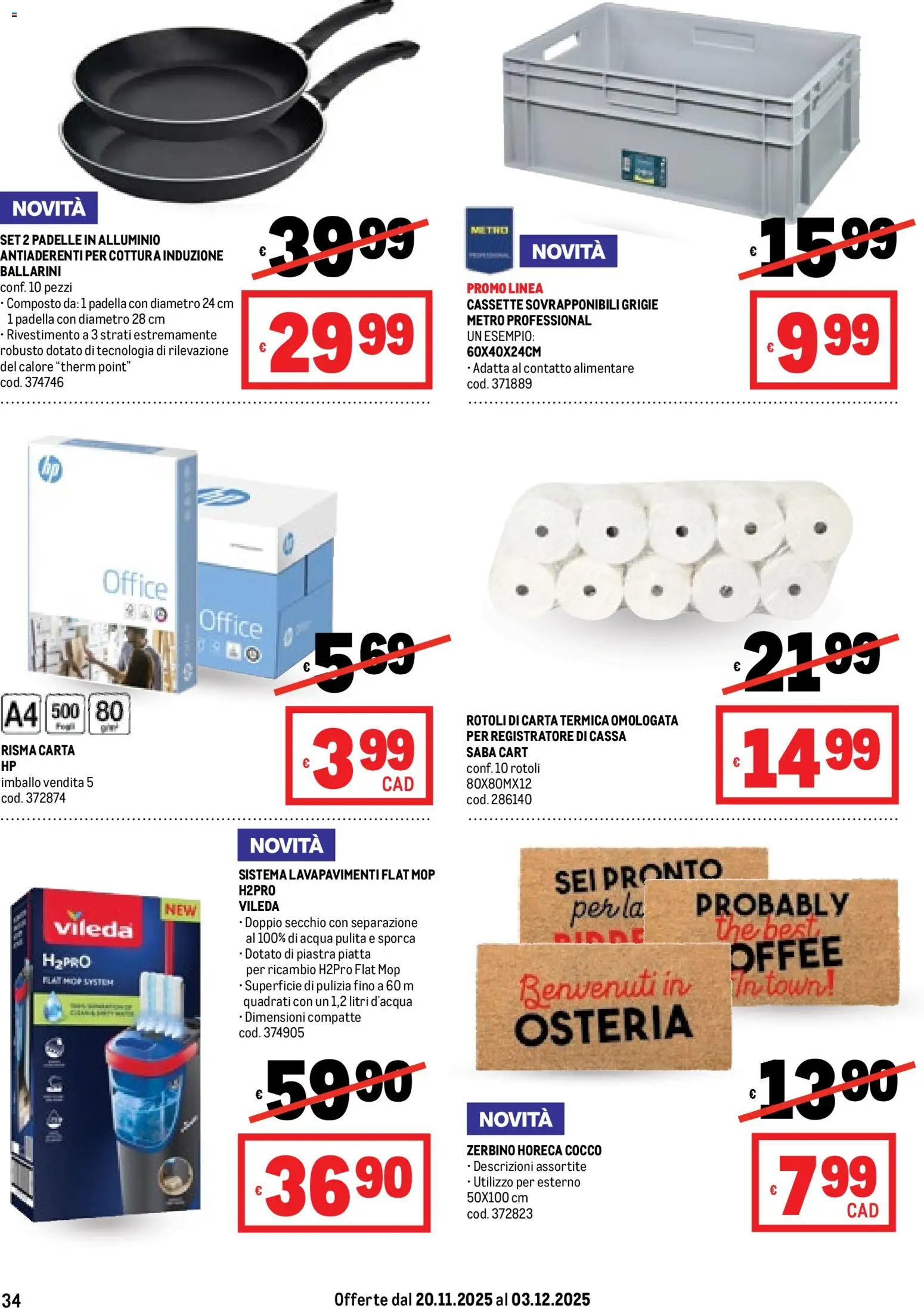 Volantino Metro del 20.11.2025 | Pagina: 34 | Prodotti: Cocco, Secchio, Alluminio, Zerbino