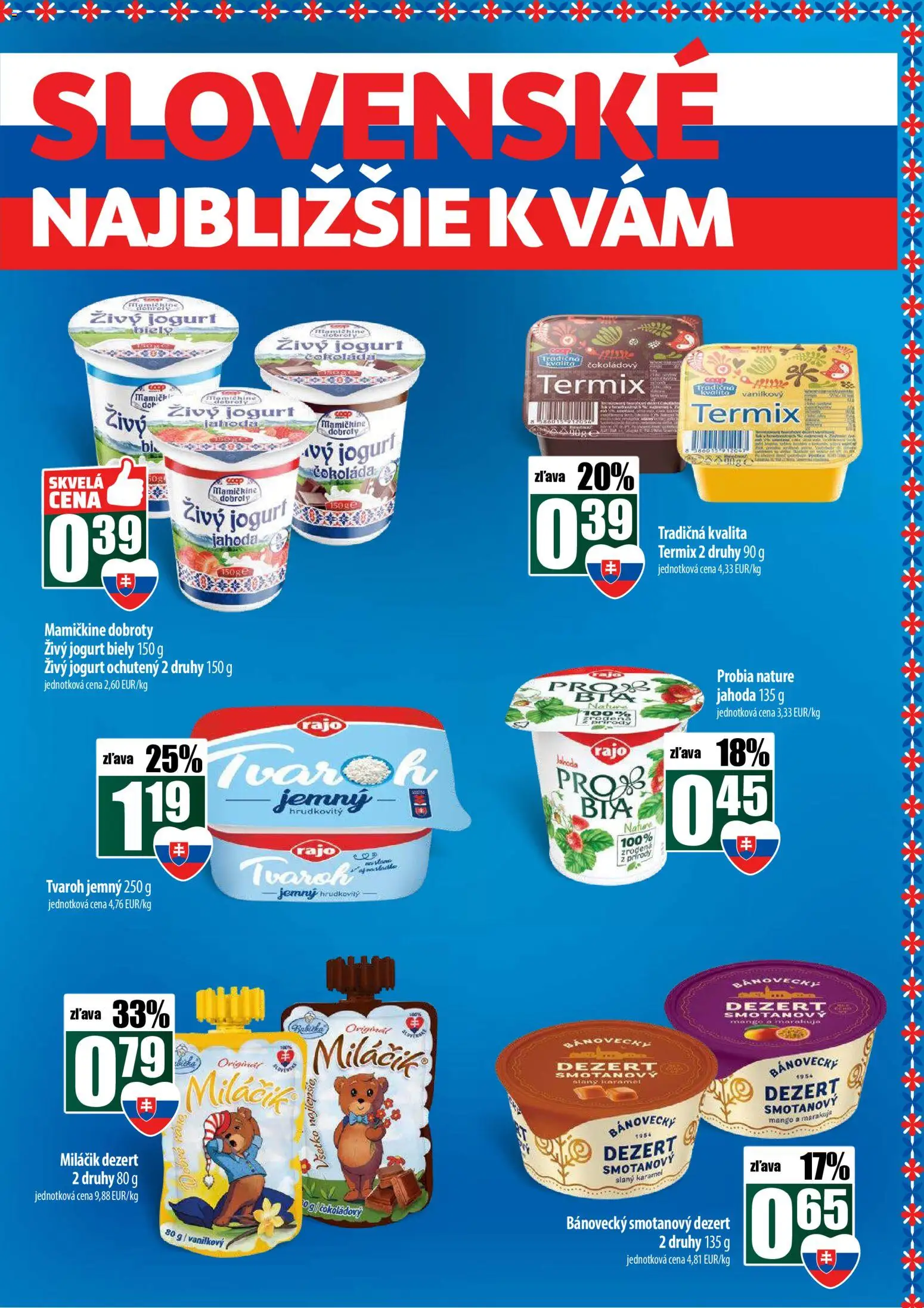 Nové COOP Jednota akcie – leták je platný od 23.10.2025 | Strana: 7 | Produkty: Jogurt, Tvaroh, Mango