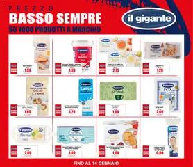 Anteprima del volantino Il Gigante Prezzo Basso Sempre catalogo valido a partire dal 24.11.2025 | Pagina: 7 | Prodotti: Yogurt greco, Panna, Feta, Frollini