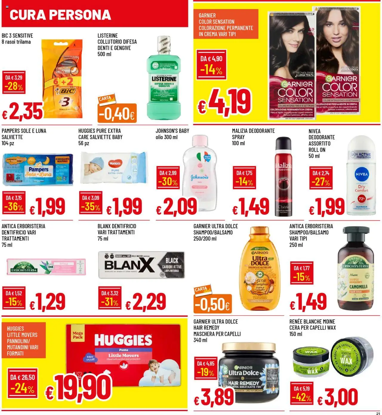 Volantino Galassia del 12.06.2025 | Pagina: 21 | Prodotti: Shampoo, Collutorio, Olio, Pampers