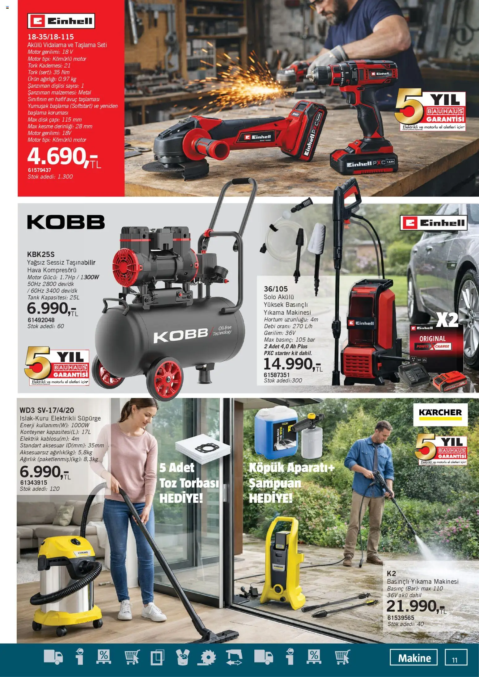 Bauhaus Katalog - 28.03.2026 tarihinden itibaren geçerlidir | Sayfa: 11 | Ürünler: Şampuan, Disk, Ağırlık, Elektrikli süpürge