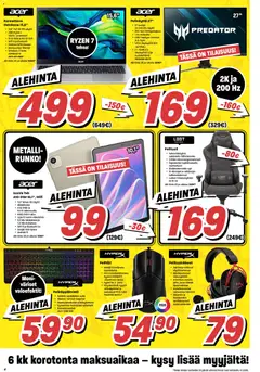 Veikon Kone-mainoslehti voimassa 05.01.2026 alkaen | Sivu: 4 | Tuotteet: Mikrofoni, Akku, Pelituoli, Tietokone