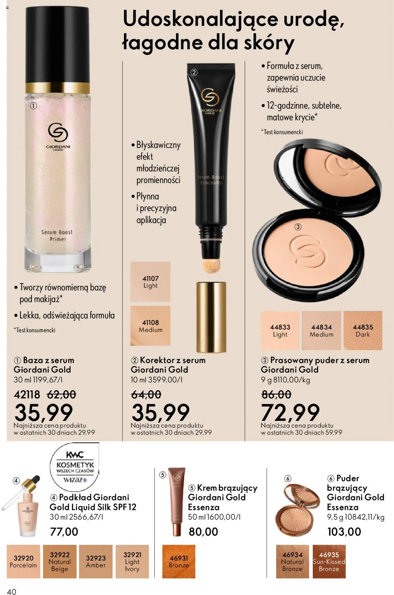 Oriflame Katalog 15 2025 od 22.10.2025 | Strona: 40 | Produkty: Korektor, Puder, Krem