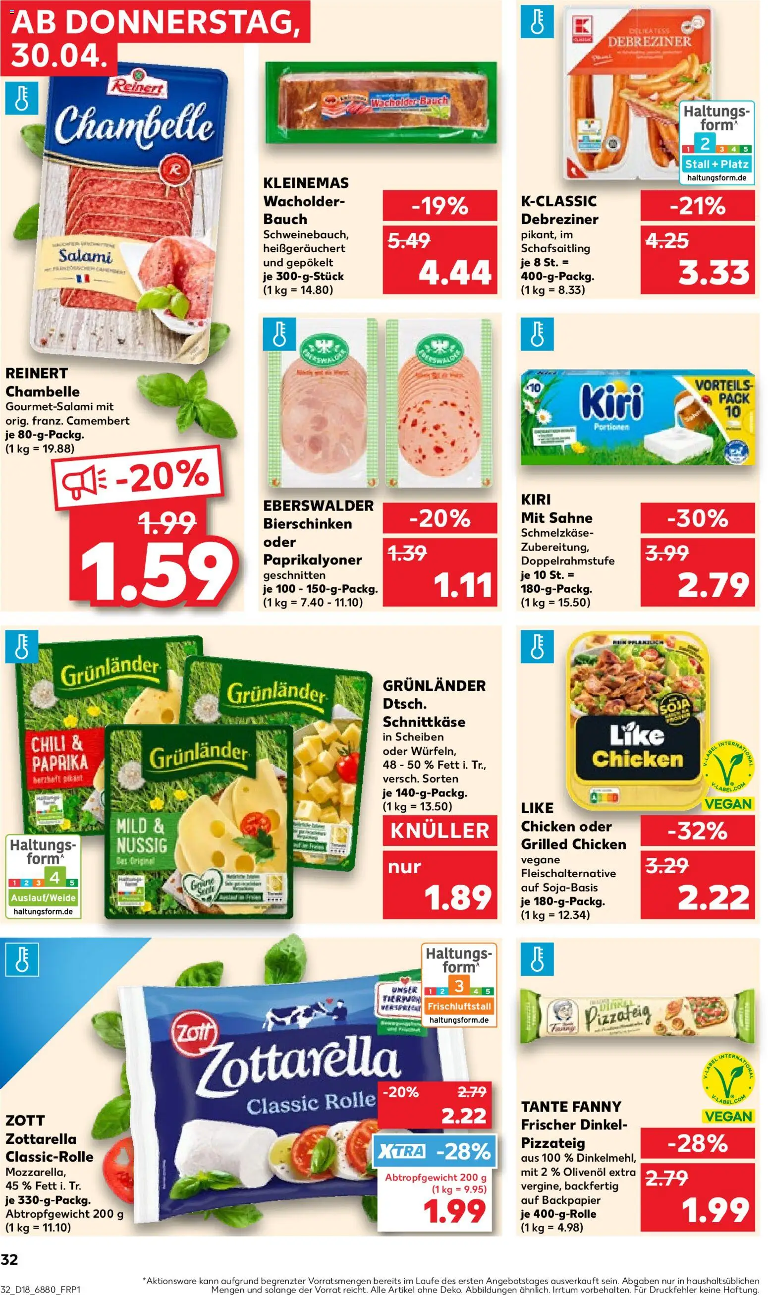 Kaufland Prospekt Völklingen	 – gültig ab 30.04.2026 | Seite: 32 | Produkte: Paprika, Grunlander, Salami, Sahne