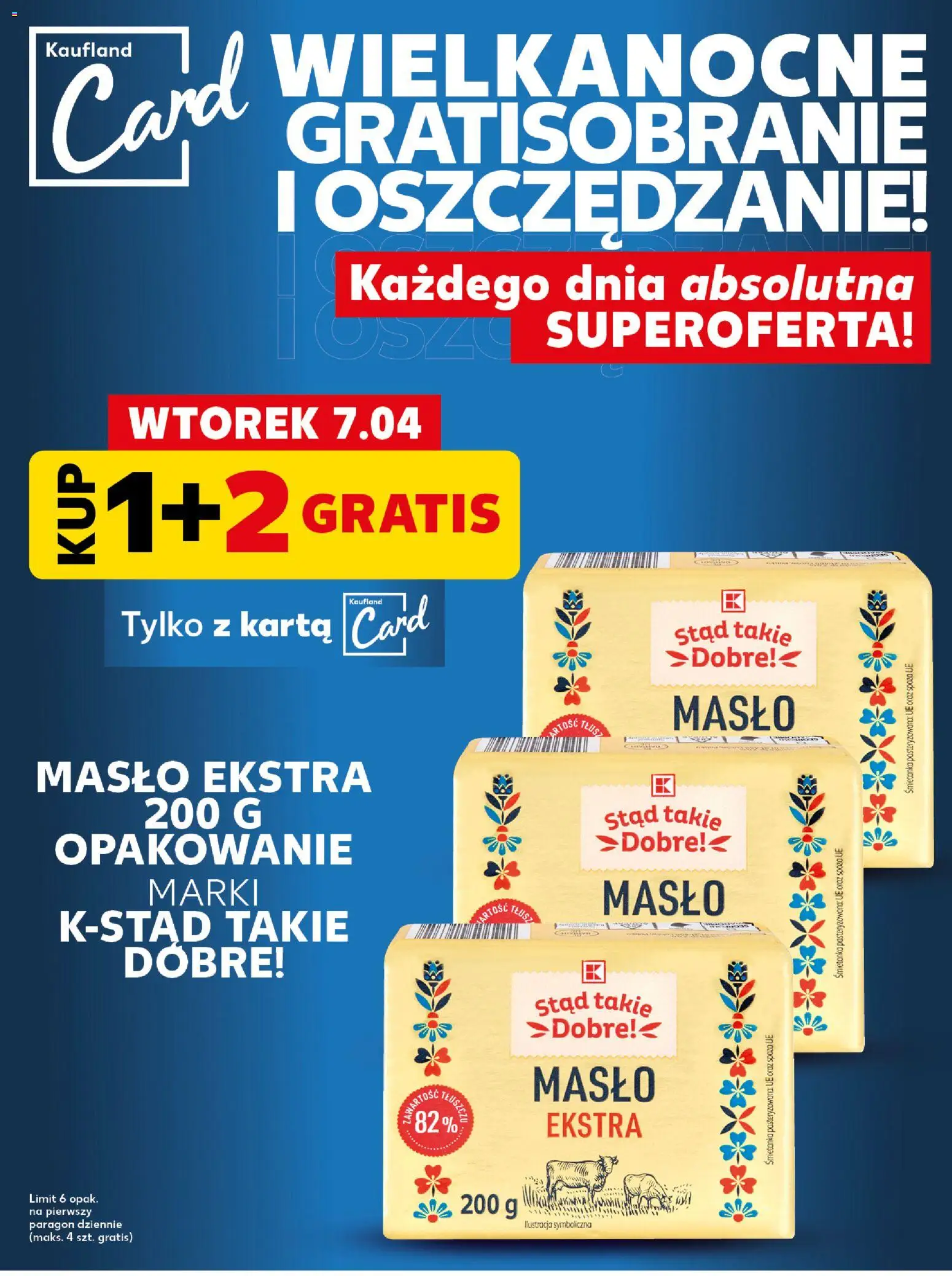 Kaufland Polsko leták - Mocny start od 07.04.2026 | Strana: 4 | Produkty: Máslo