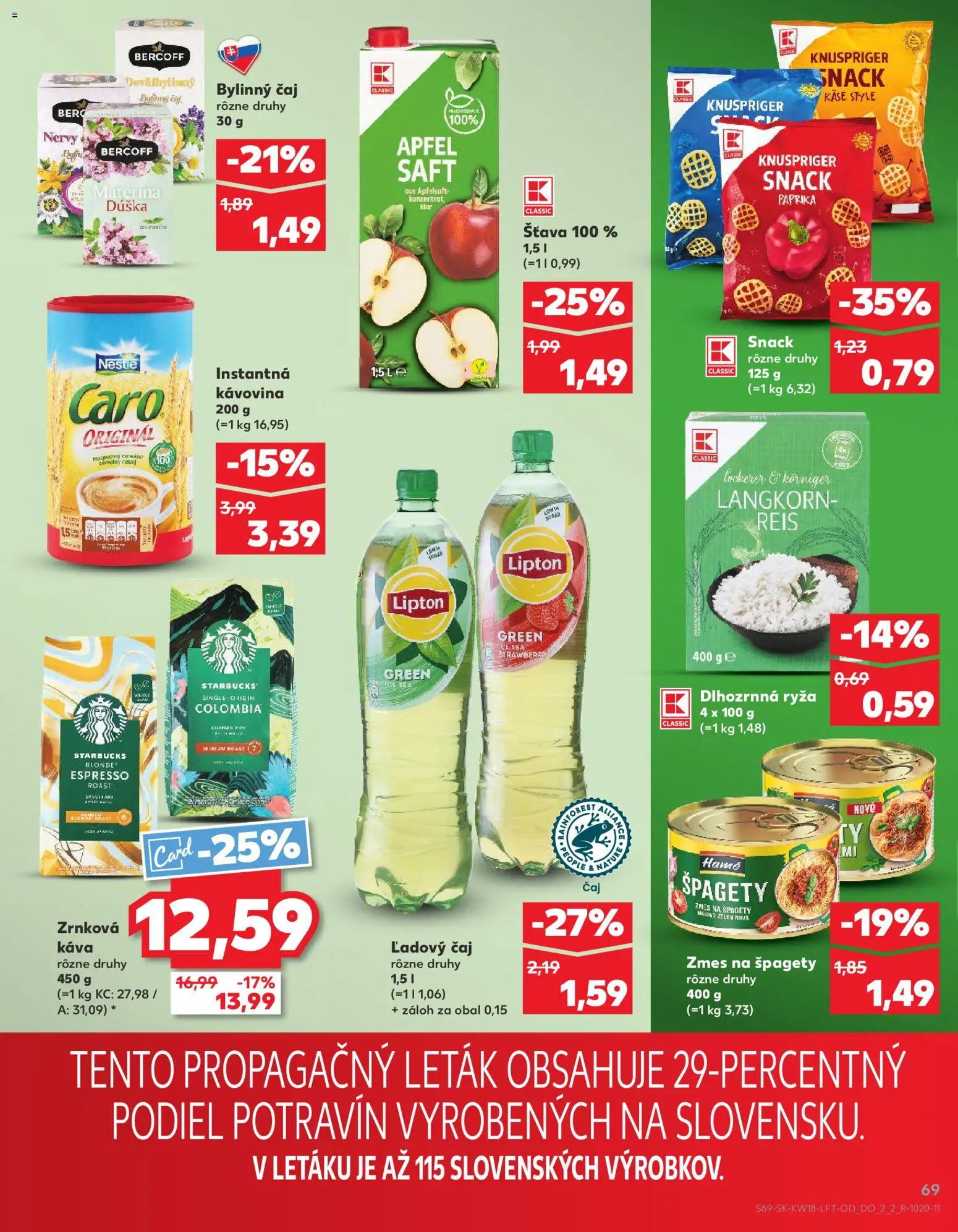 Nové Kaufland akcie – leták je platný od 30.04.2026 | Strana: 69 | Produkty: Paprika, Čaj, Apple, Špagety