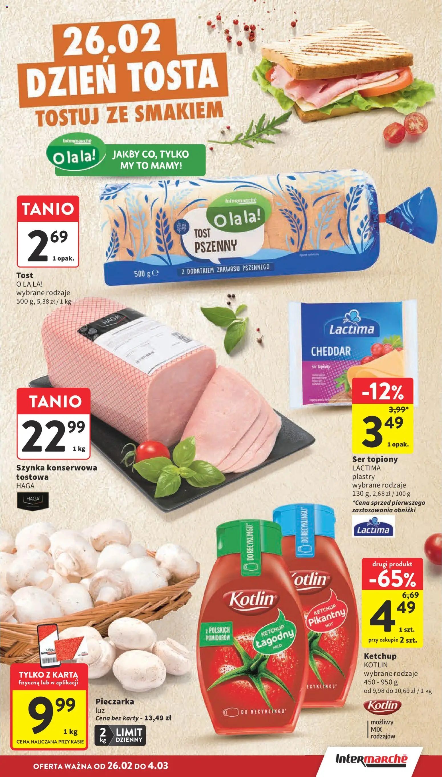 Intermarche Gazetka od 26.02.2026 | Strona: 25 | Produkty: Ser topiony, Szynka, Ser, Cheddar