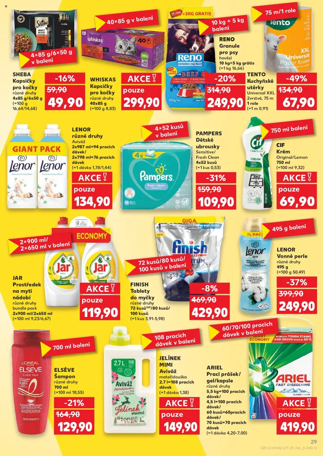 Kaufland leták - Chomutov od 15.10.2025 | Strana: 29 | Produkty: Kapsičky pro kočky Sheba, Kuchyňské utěrky, Utěrky, Jelínek