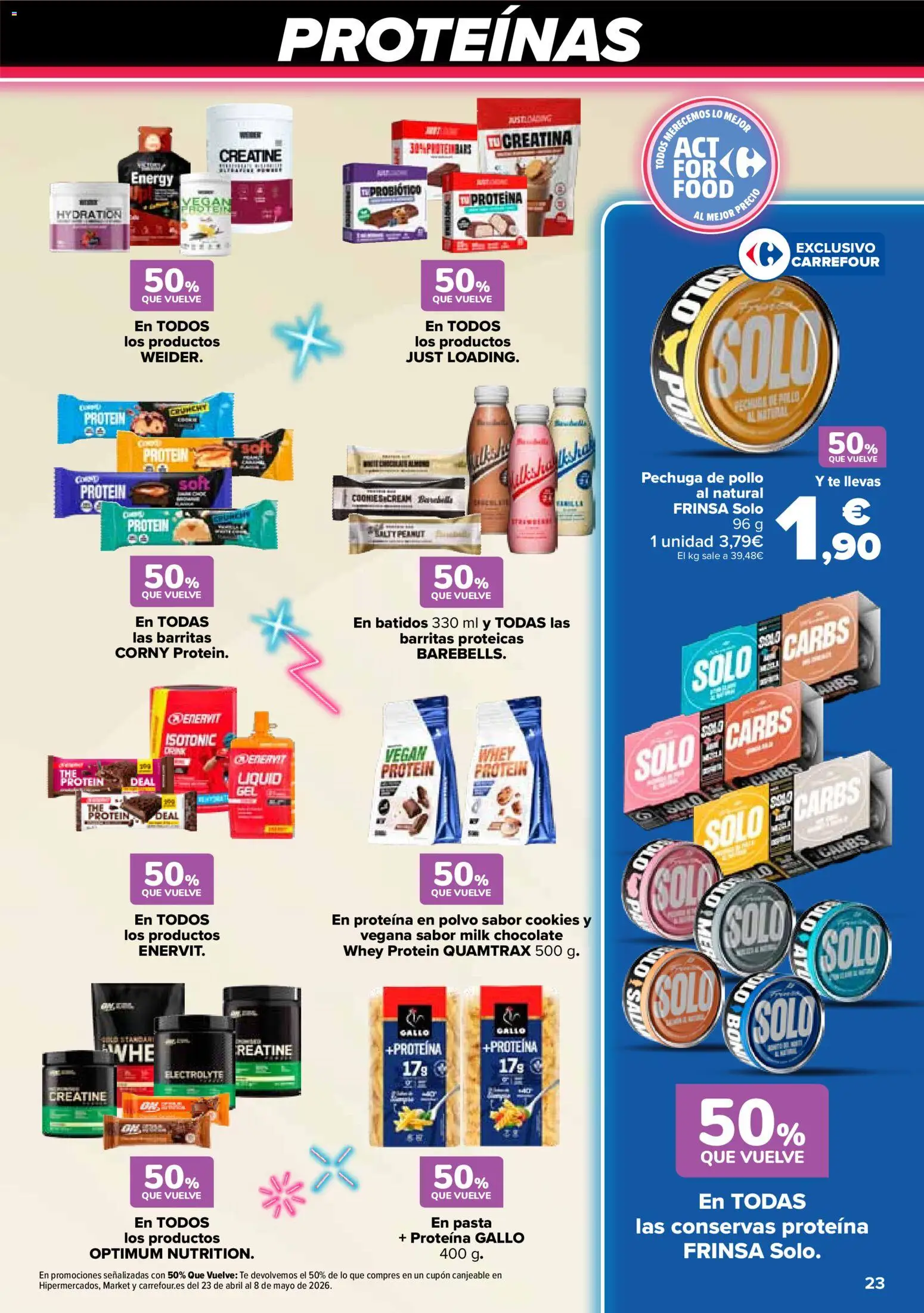 Carrefour folleto │ válido desde el 07.04.2026 | Página: 23 | Productos: Polvo, Chocolate, Pasta, Té