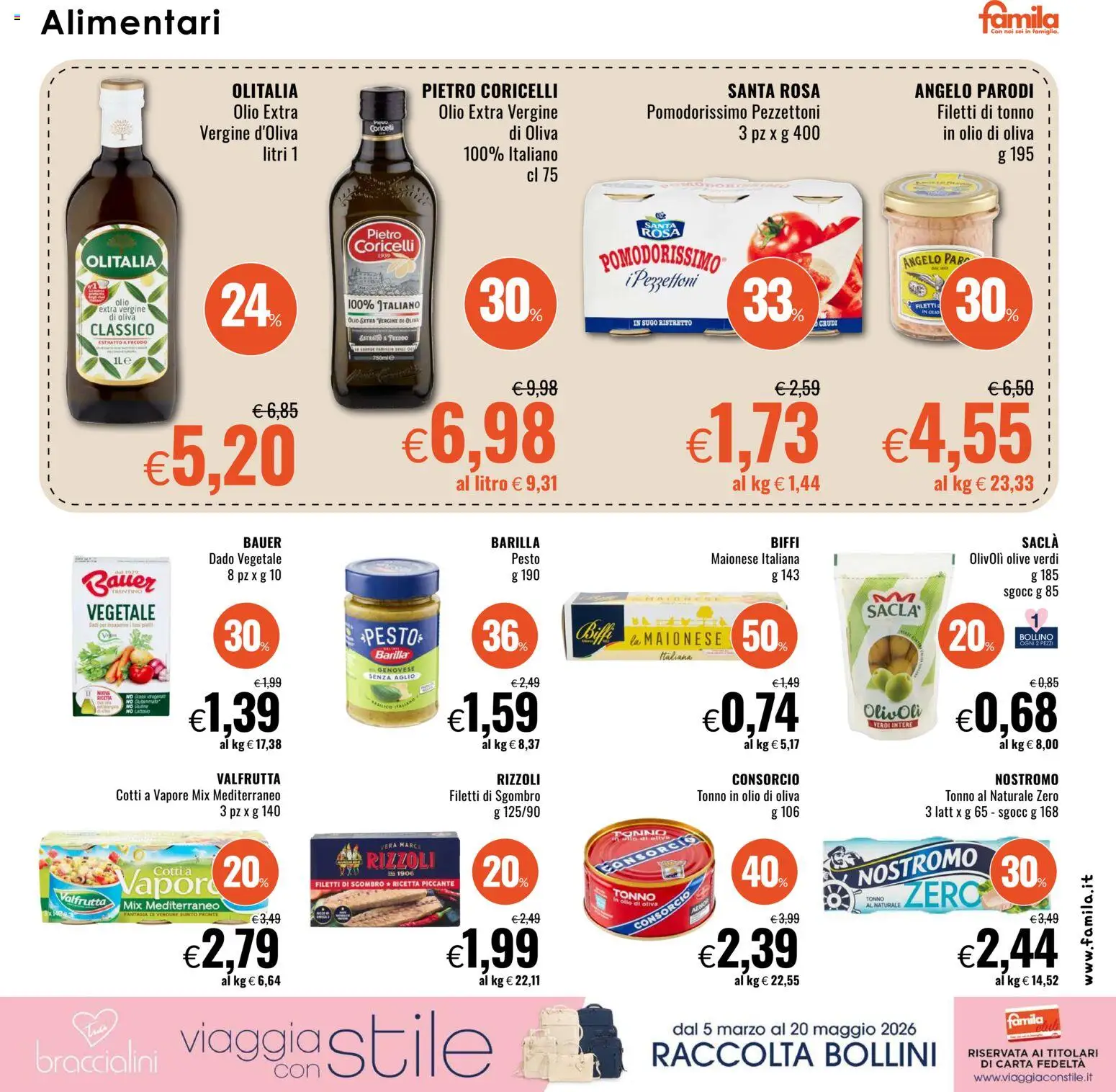 Volantino Famila del 09.04.2026 | Pagina: 13 | Prodotti: Pesto, Tonno, Sugo, Sgombro