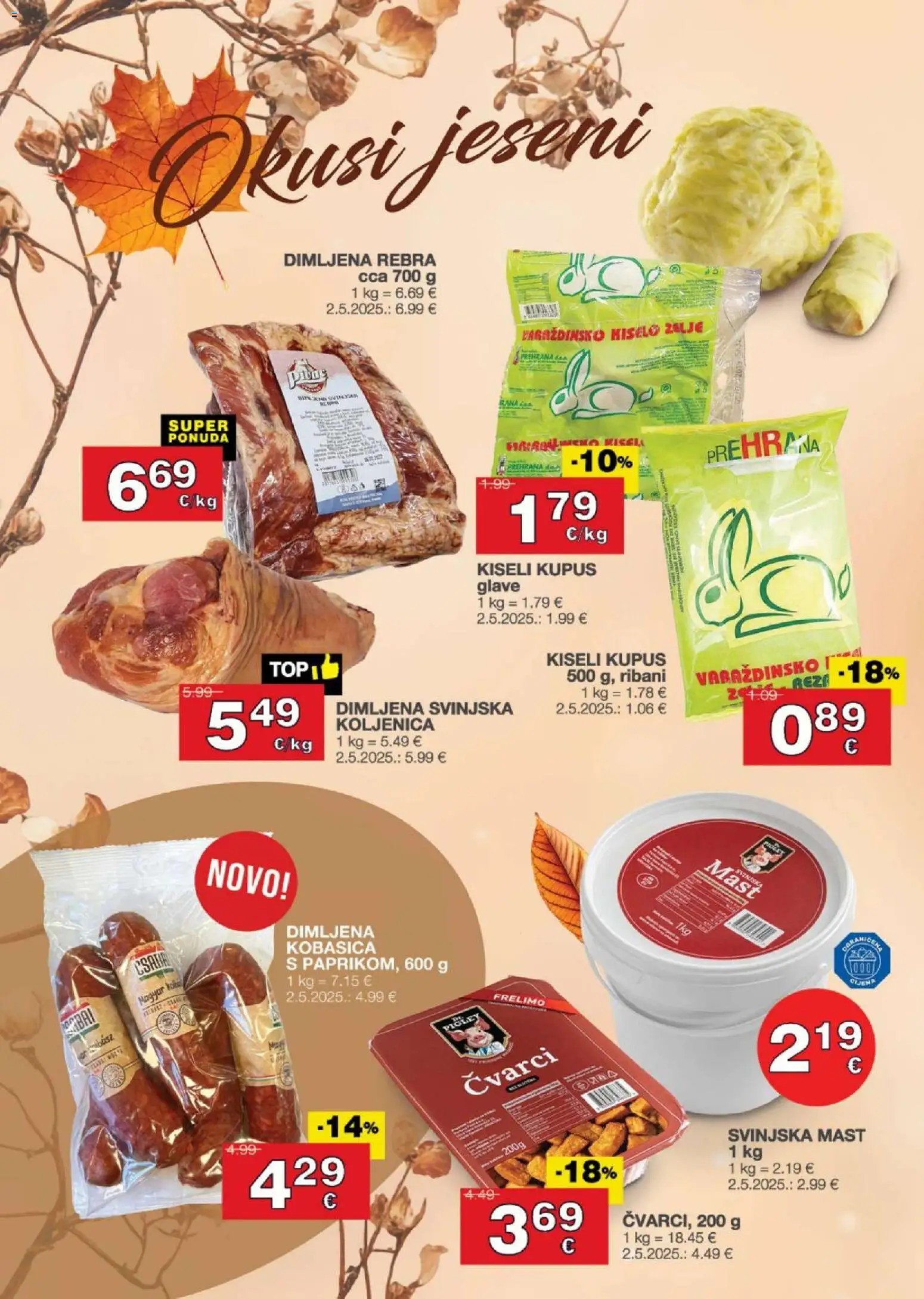 Stanić Diskont katalog | vrijedi od 13.11.2025 | Stranica: 2 | Proizvodi: Čvarci, Svinjska mast, Kobasica, Kupus