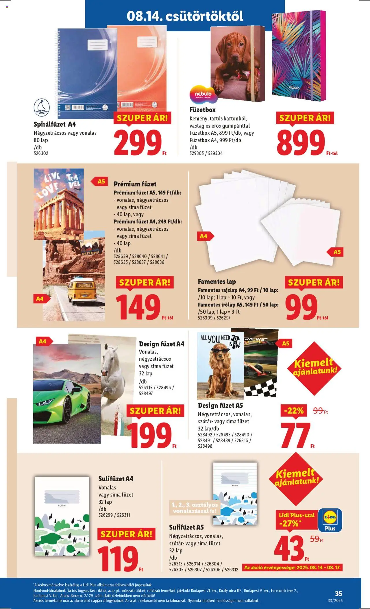 Lidl akciós ujság - amely érvényes a következő dátumtól: 14.08.2025 | Oldal: 35 | Termékek: Játékok