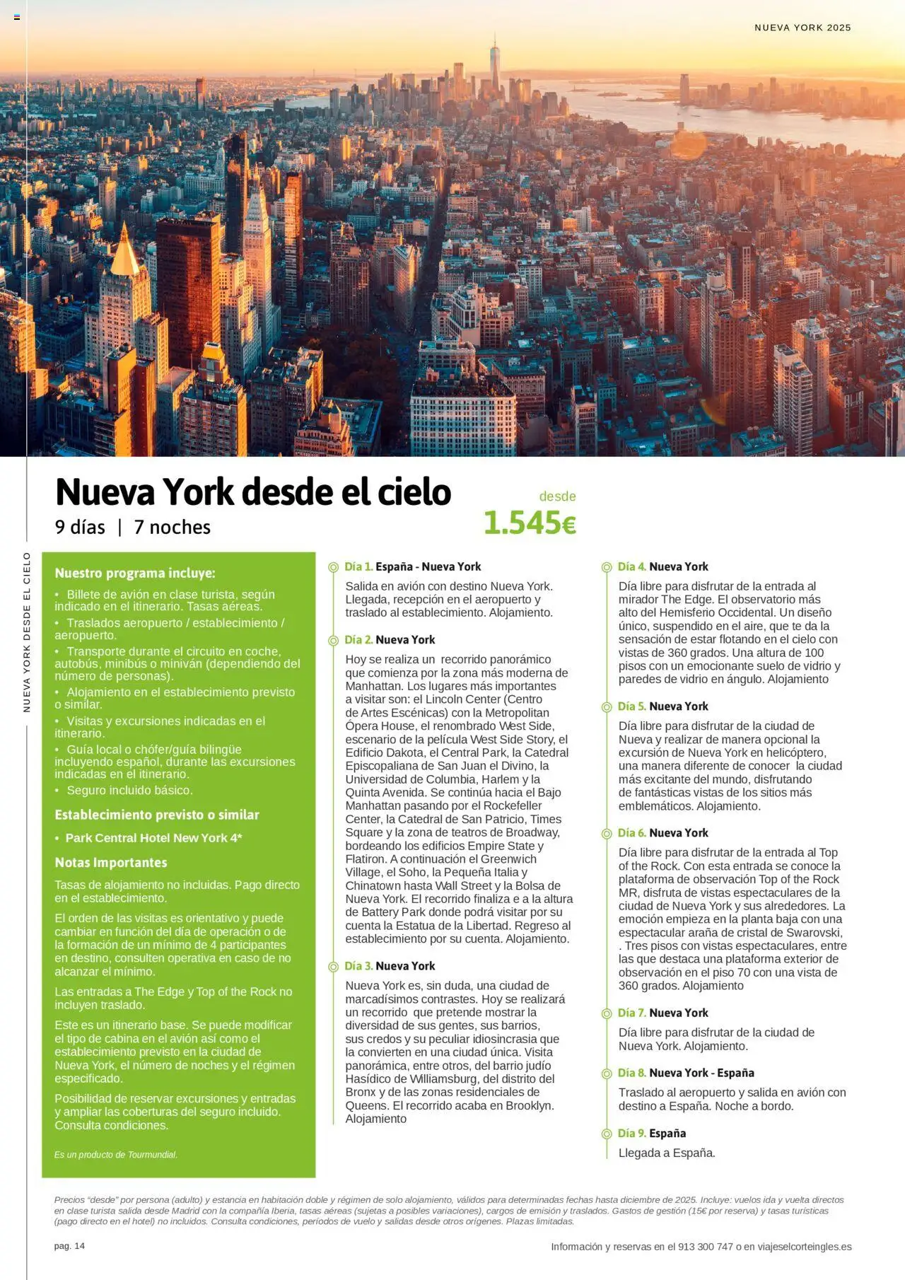 Viajes El Corte Inglés Nueva York │ válido desde el 10.01.2025 | Página: 14 | Productos: Té, Bolsa