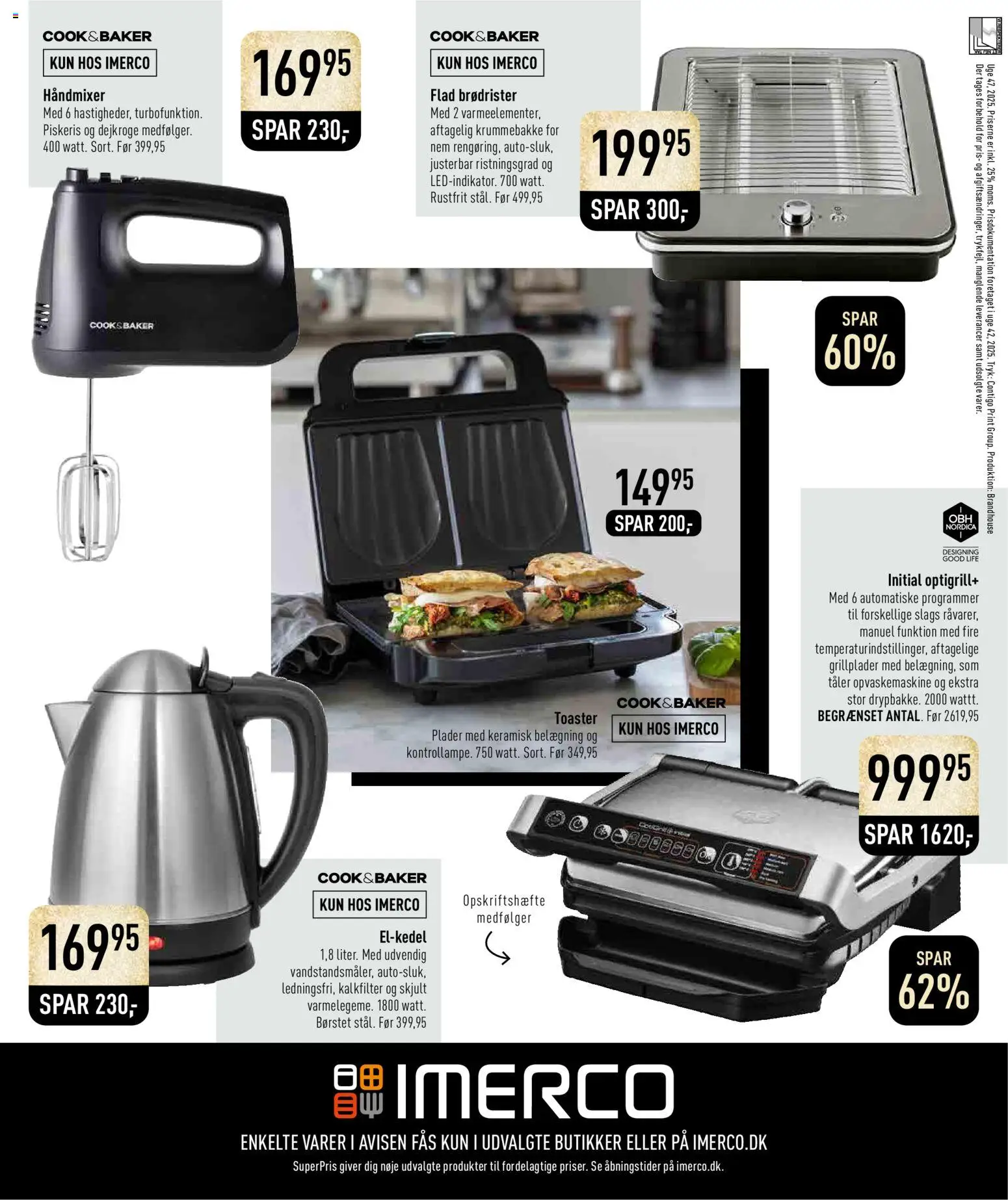 Imerco tilbudsavis – gyldig fra 14.11.2025 | Side: 16 | Produkter: Brødrister, Søm, Opvaskemaskine, Piskeris