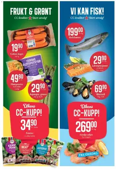 Forhåndsvisning av CC Mat kundeavis gyldig fra 23.03.2026 | Side: 4 | Produkter: Gulrot, Poteter, Хлібці, Hvitløk