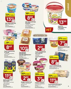 Pogląd oferty "Chata Polska gazetka" - ważna od 26.03.2026 | Strona: 5 | Produkty: Masło klarowane, Masło, Ser mascarpone, Sałatka