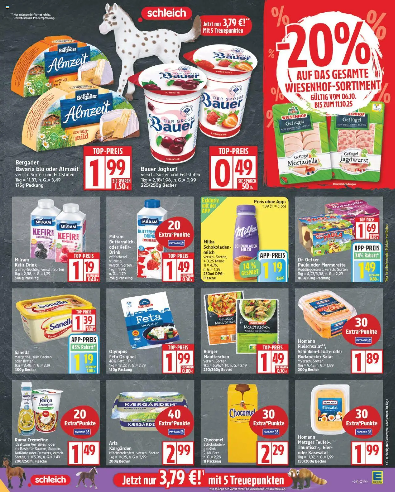 Edeka Prospekt 	 – gültig ab 06.10.2025 | Seite: 7 | Produkte: Buttermilch, Feta, Burger, Salat