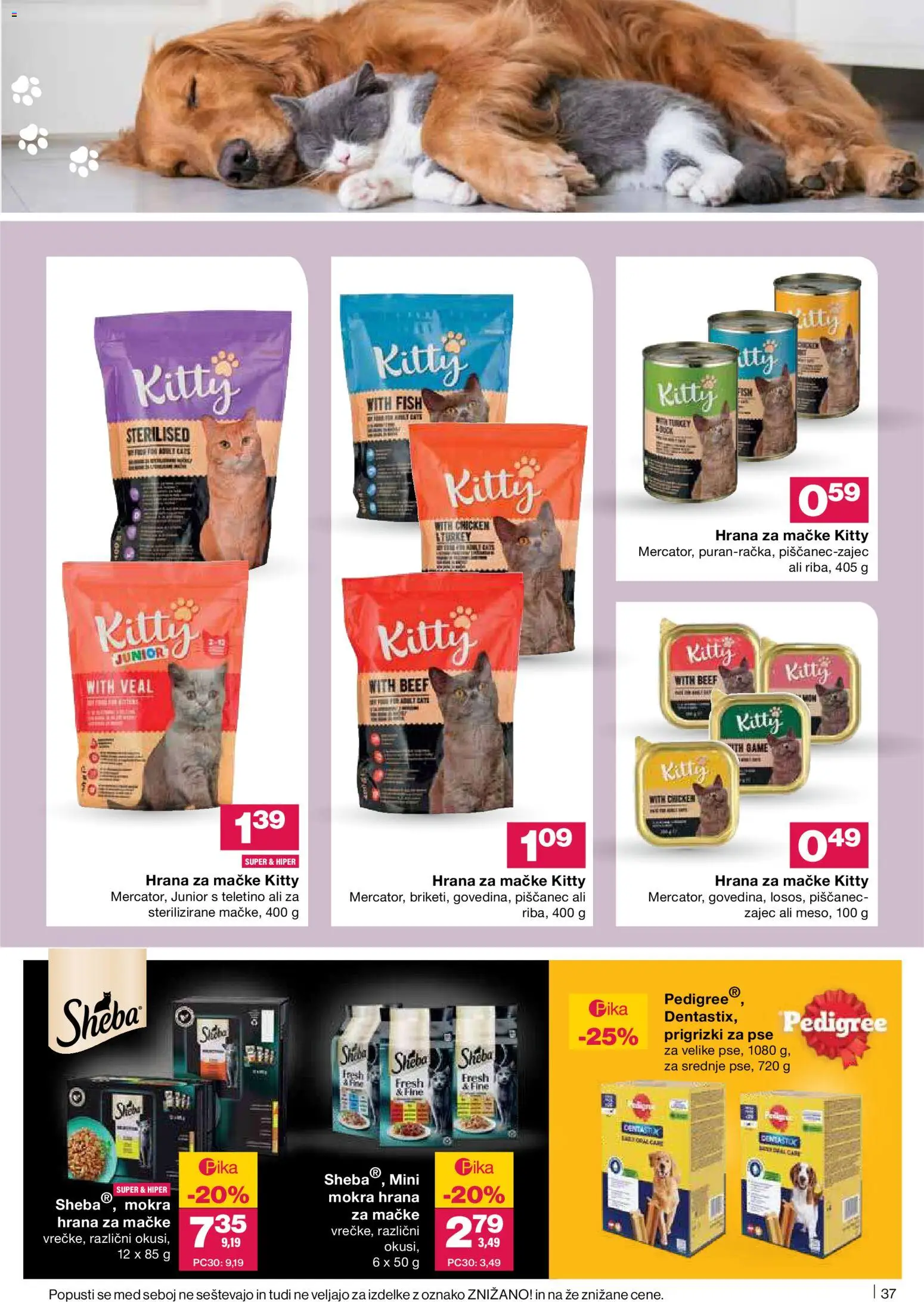 Novi Mercator katalog ponudbe – veljaven od 05.03.2026 | Stran: 37 | Izdelki: Hrana za mačke, Prigrizki