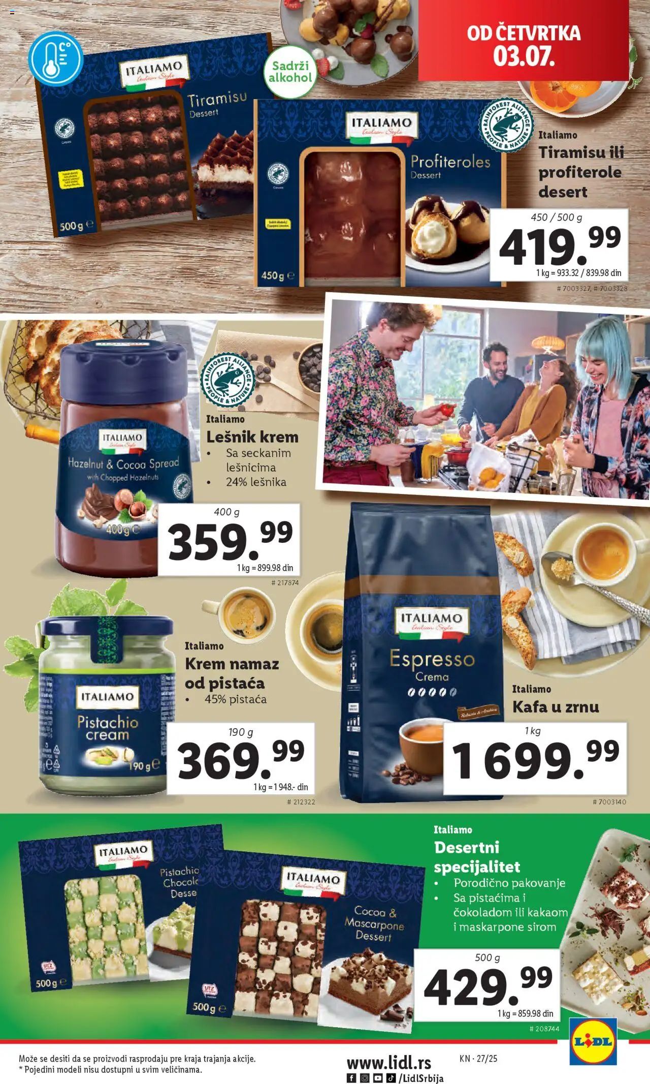 Lidl katalog - važi od 03.07.2025 | Strana: 37 | Proizvode: Kafa u zrnu, Lešnik, Kafa, Mascarpone
