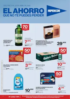 Vista previa Hipercor catálogo válido desde el 09.04.2026 | Página: 2 | Productos: Jamón, Cereales, Galletas, Aceite de oliva