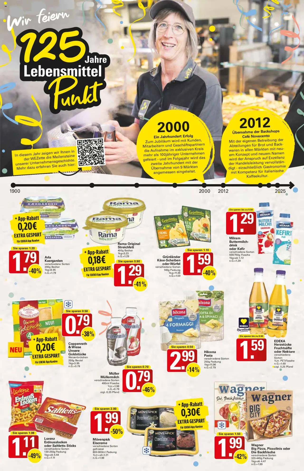 WEZ Prospekt – gültig ab 20.10.2025 | Seite: 3 | Produkte: Rama, Butter, Eiscreme, Grunlander