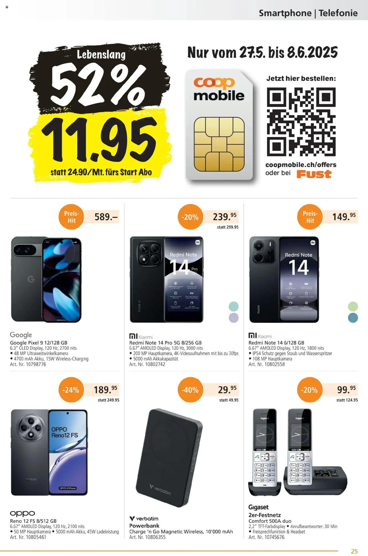 Fust Aktionen ab 26.05.2025 | Seite: 25 | Produkte: Headset, Smartphone, Powerbank, Xiaomi
