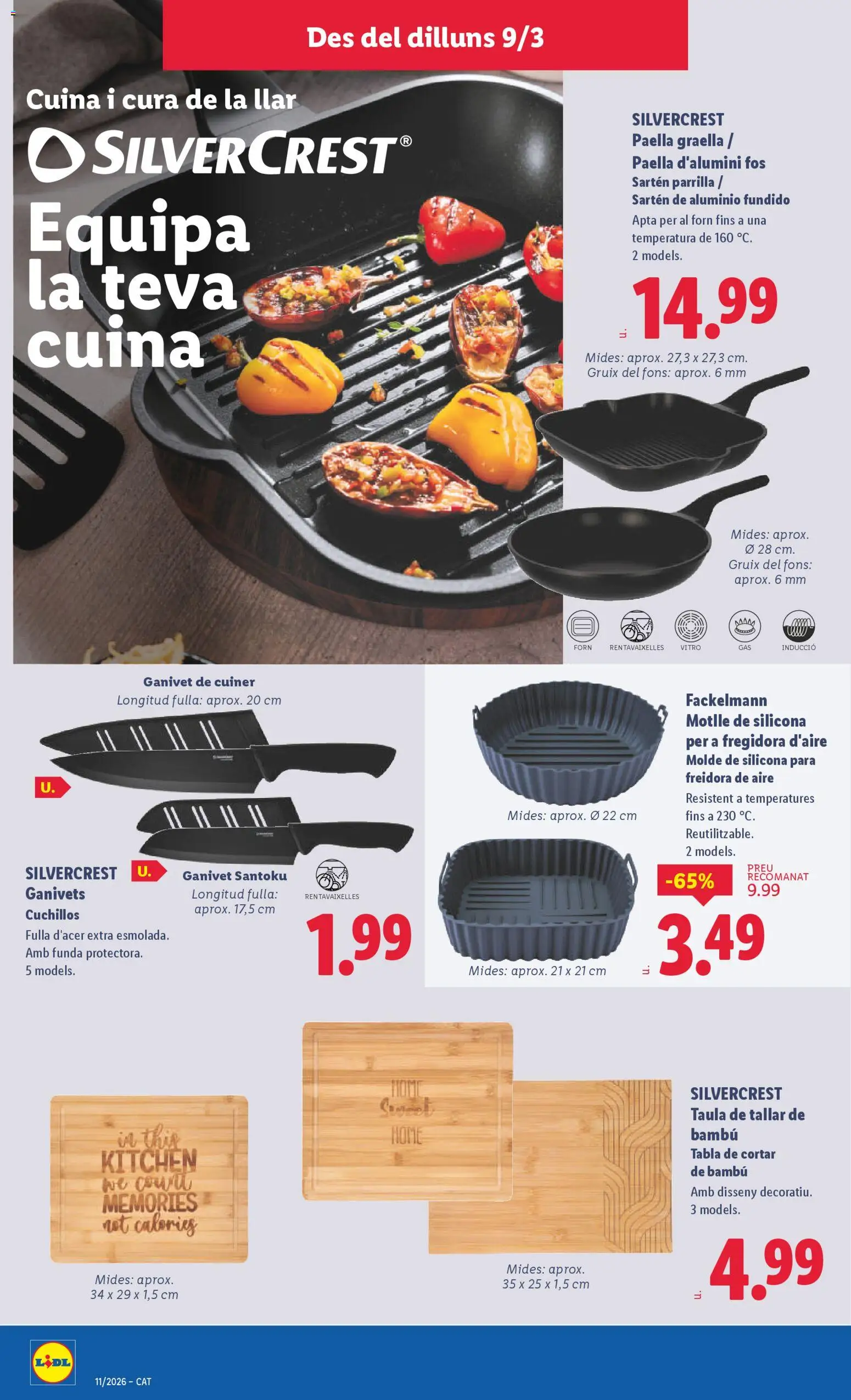 Lidl folleto de bazar │ válido desde el 09.03.2026 | Página: 16 | Productos: Pan, Funda, Parrilla, Freidora