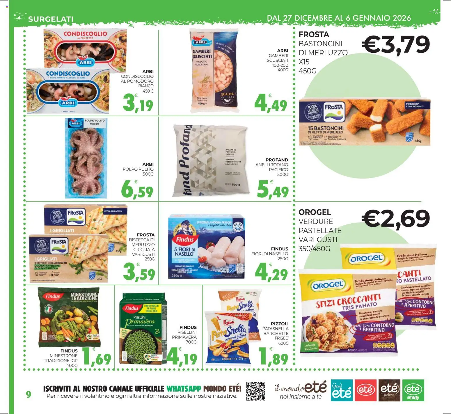 Volantino Eté del 27.12.2025 | Pagina: 9 | Prodotti: Gin, Polpo, Olio, Aperitivo