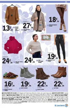E.Leclerc - Prévisualisation de VESTE BLAZER FEMME, Imprimé ourson. 96% Polyester et 4% Élasthanne. S/M et L/XL. Coloris: Camel. Existe aussi en veste caban en coloris noir, camel, beige, gris ou écru au prix de 30,99 €. valide à partir de 07.10.2025 | Page: 45