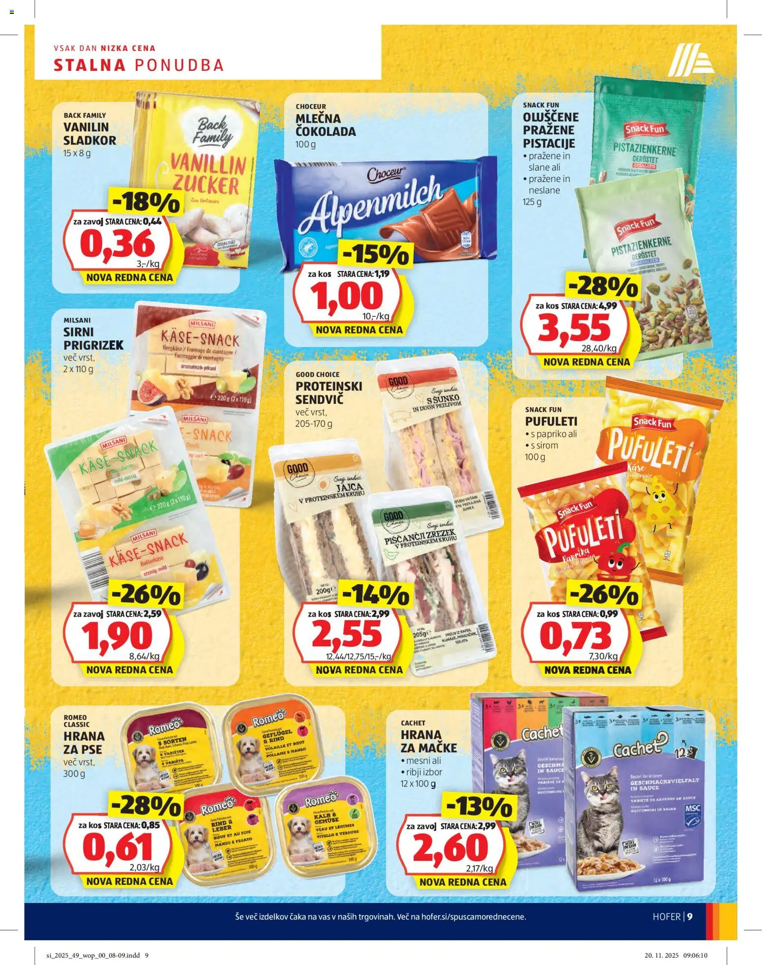 Hofer SI katalog | vrijedi od 27.11.2025 | Stranica: 9 | Proizvodi: Čokolada, Šunka, Paprika, Pistacije