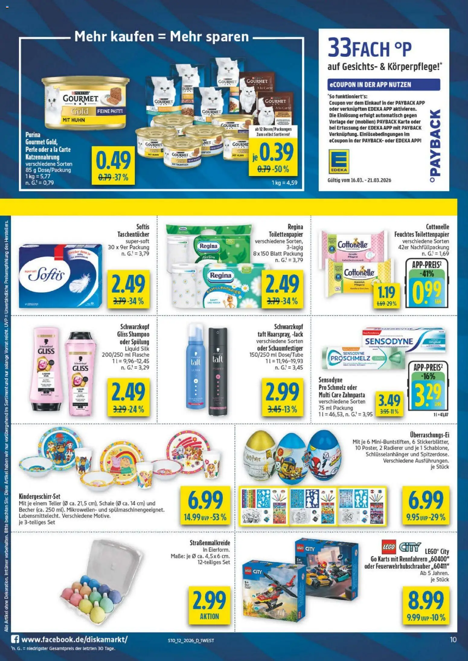 Diska - Diska Angebote Bayern KW12 – gültig ab 16.03.2026 | Seite: 10 | Produkte: Shampoo, Spülung, Zahnpasta, Feuchtes Toilettenpapier