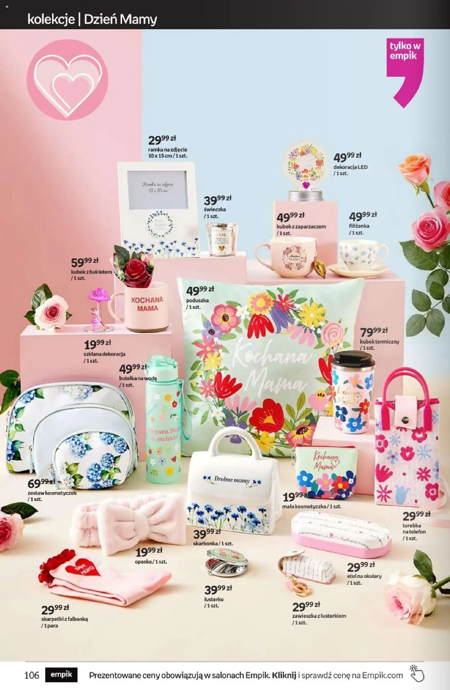 Empik promocje od 22.04.2026 | Strona: 106 | Produkty: Torebka, Okulary, Skarpetki, Poduszka