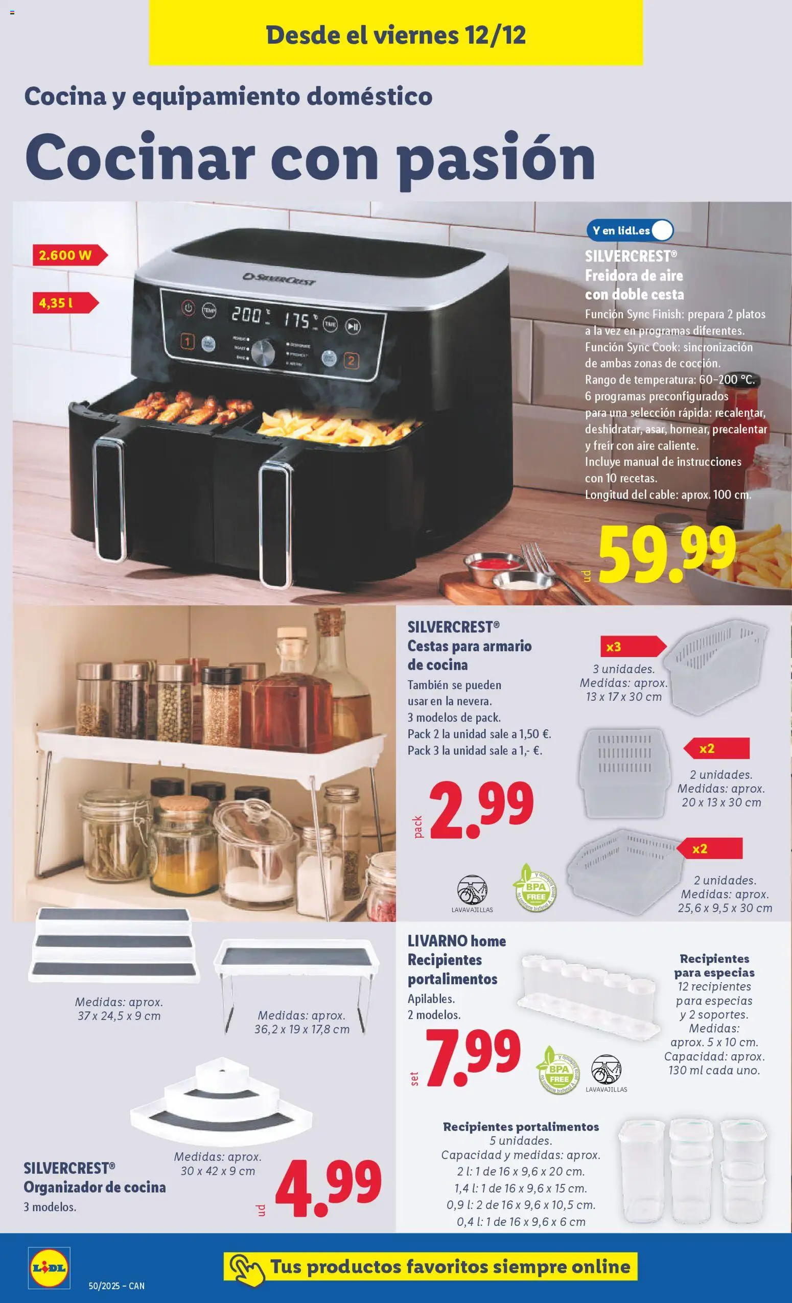 Lidl - Canarias │ válido desde el 08.12.2025 | Página: 20 | Productos: Organizador de cocina, Organizador, Armario, Cesta