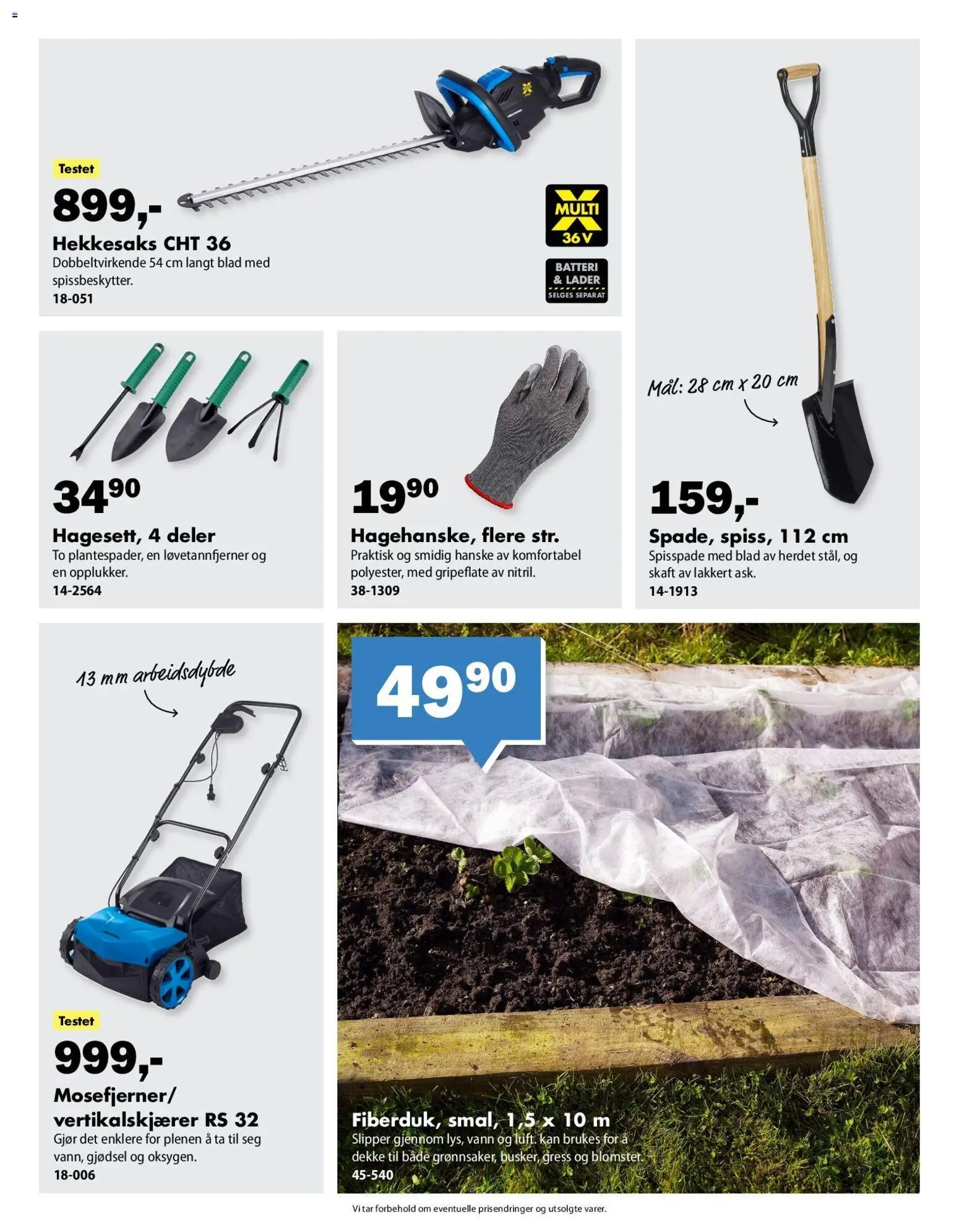 {H1} | Side: 13 | Produkter: Hekkesaks, Batteri, Вермішель