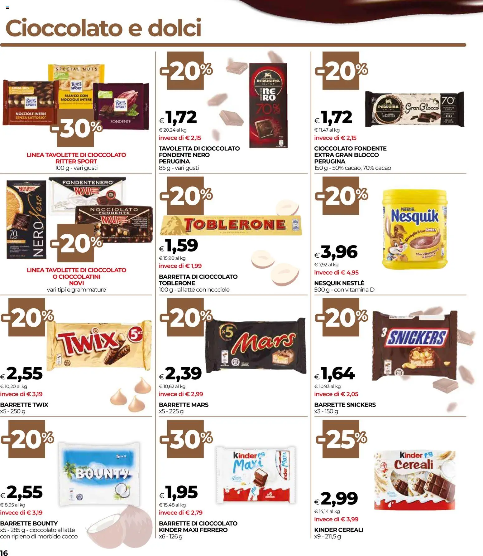 Volantino COOP del 20.11.2025 | Pagina: 16 | Prodotti: Cioccolato, Latte, Nocciole, Cacao
