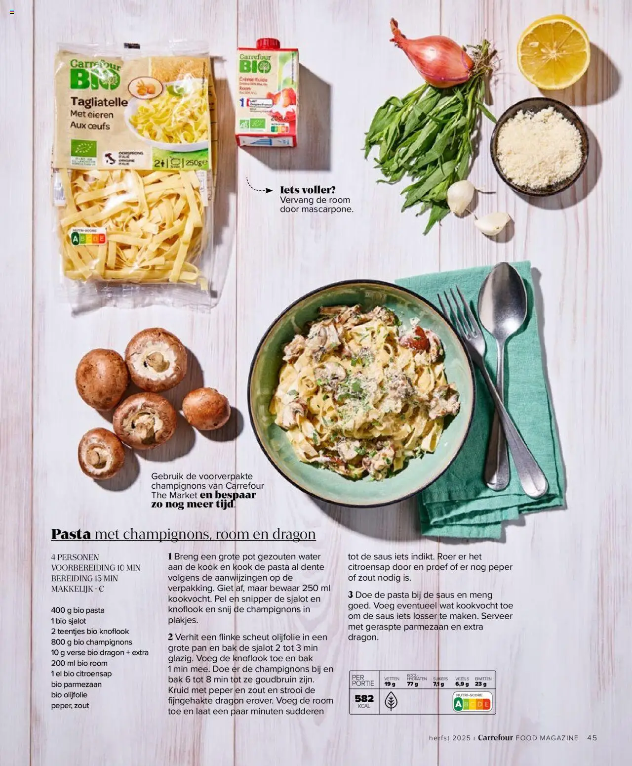 {H1} | Pagina: 45 | Producten: Pasta, Parmezaan, Peper, Pan