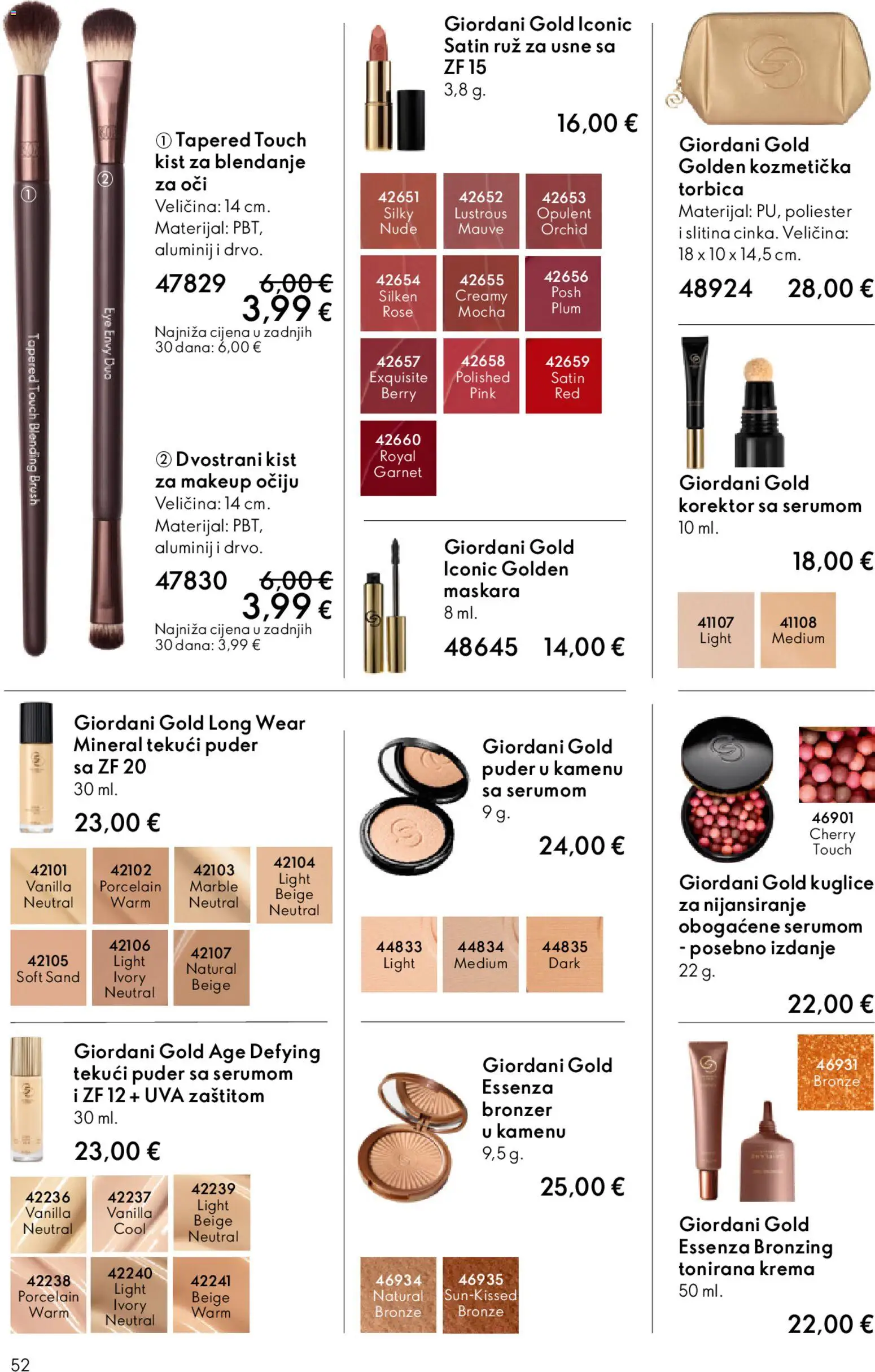 Oriflame katalog | vrijedi od 22.04.2026 | Stranica: 52 | Proizvodi: Puder, Kist, Krema, Torbica