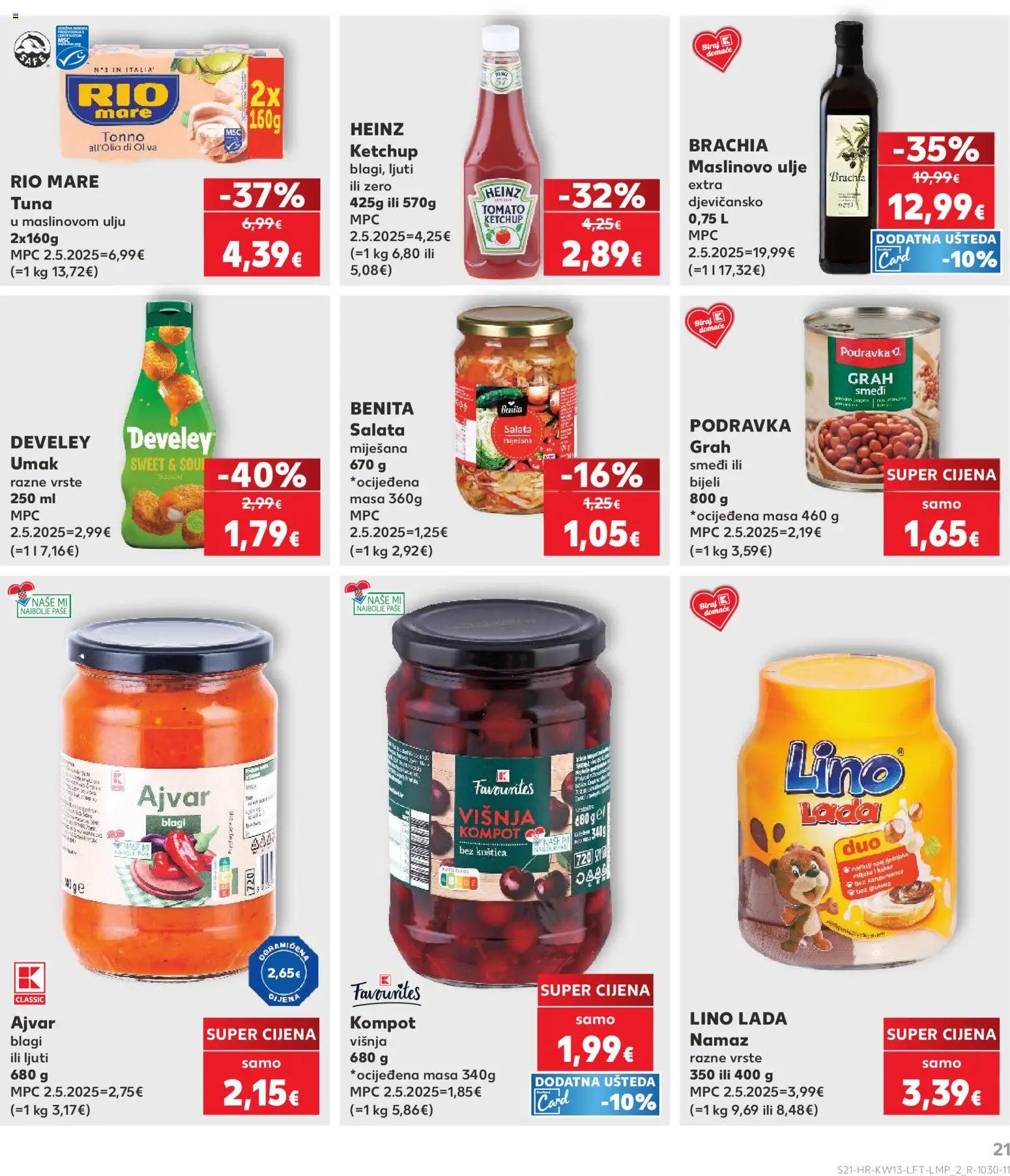 Kaufland katalog | vrijedi od 25.03.2026 | Stranica: 21 | Proizvodi: Rio Mare, Salata, Tuna, Namaz